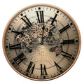 Atlas Moving Cogs Wall Clock  Gold, Black