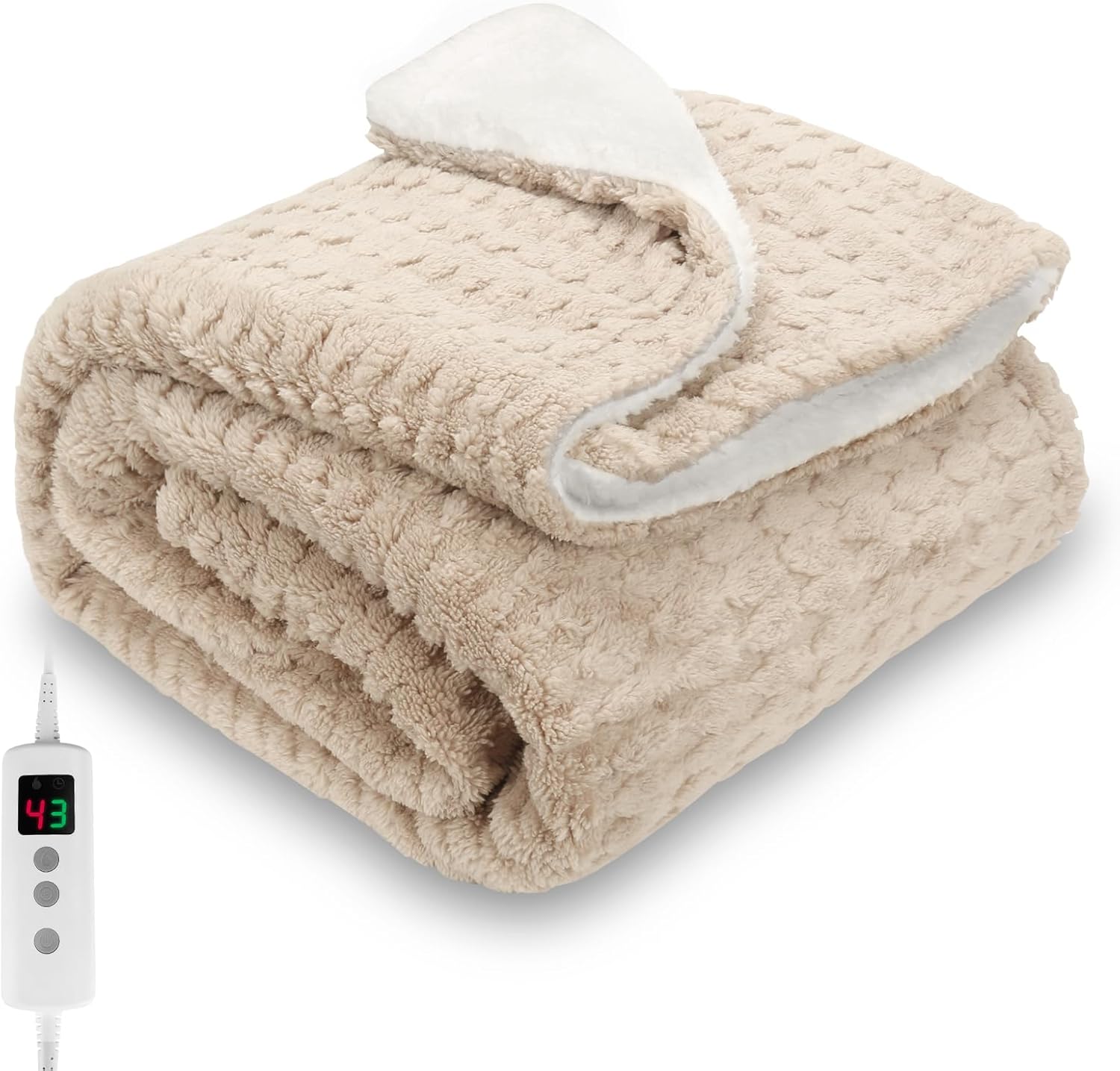 Electric Heated Blanket - Beige