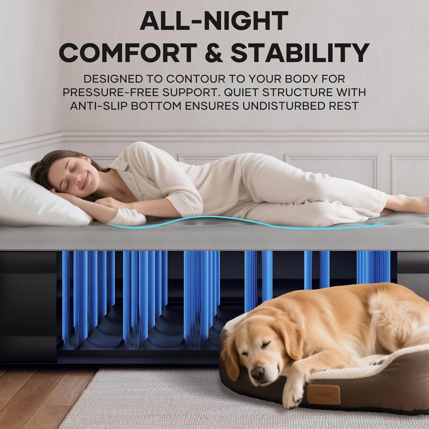 Double Airbed with Built in Pump