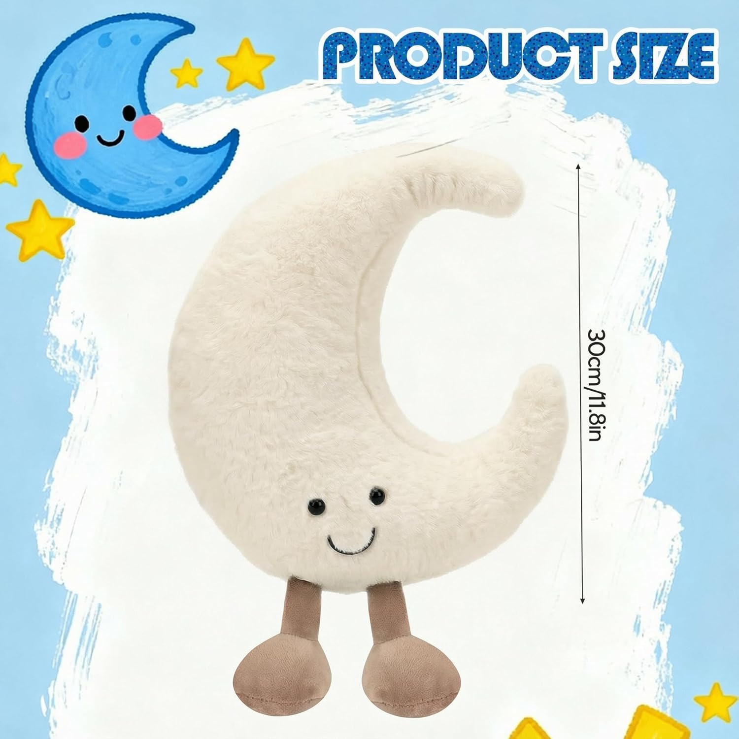 Moon Pillow - Cute Cuddle Decorative Throw