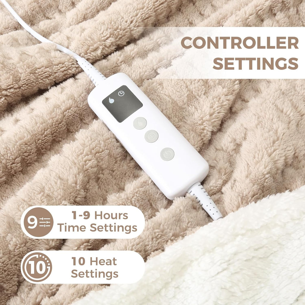 Electric Heated Blanket - Beige