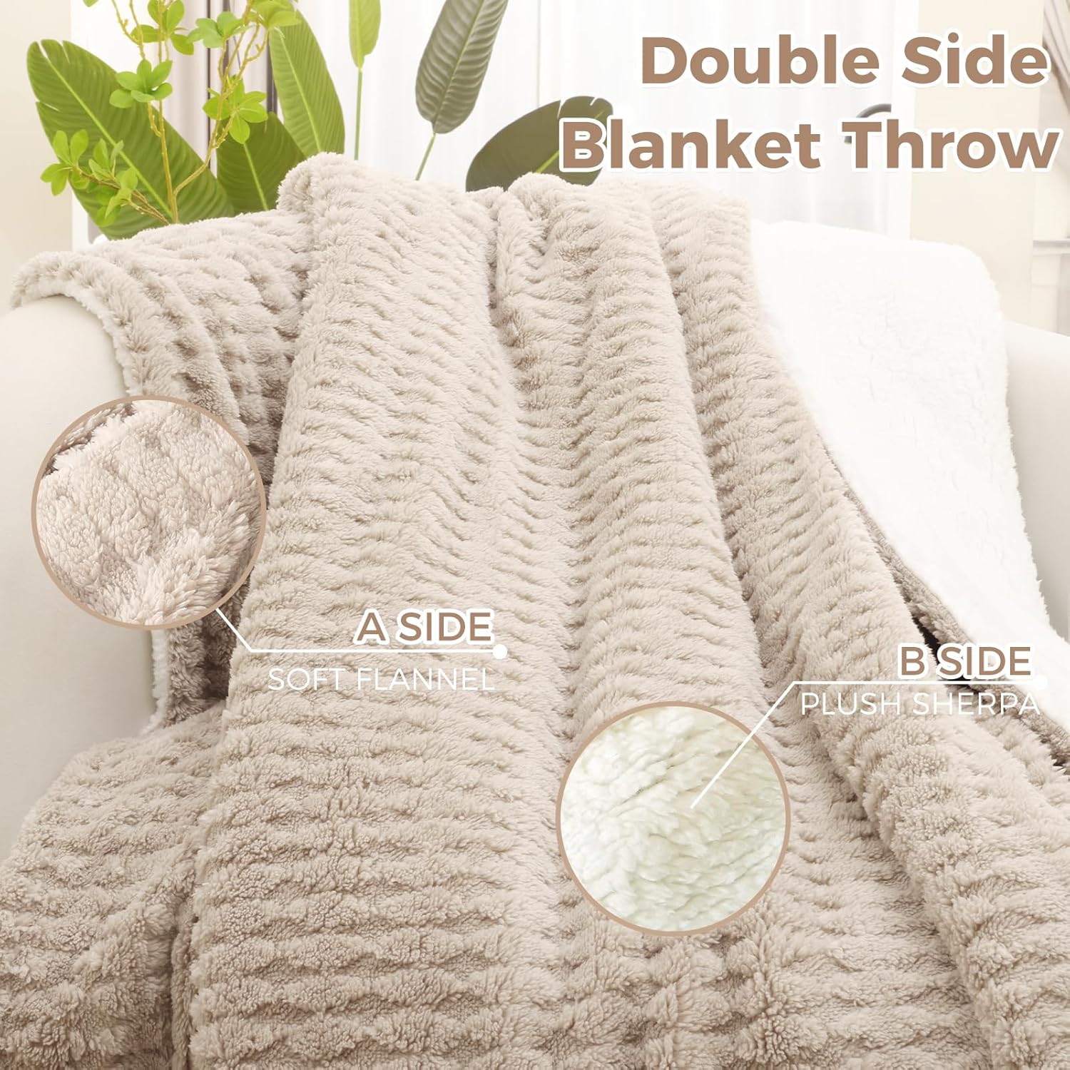 Electric Heated Blanket - Beige