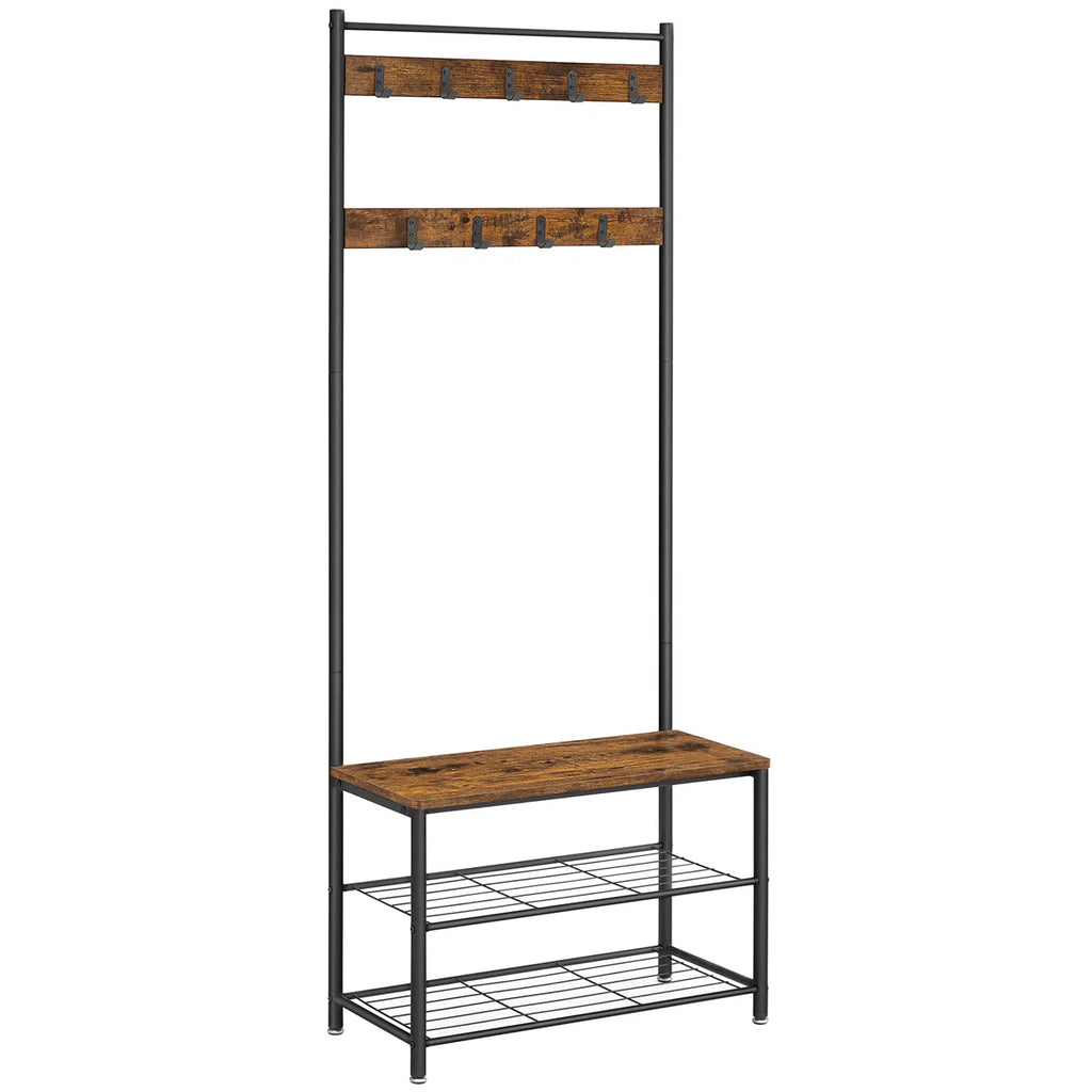 Abingdon Hall Tree 70cm Wide with Bench and Shoe Storage