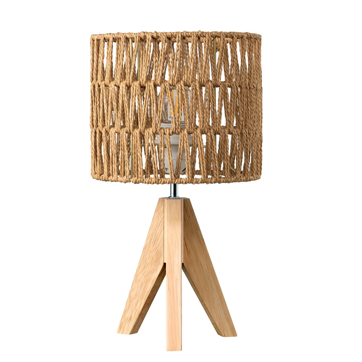 Solid Wood Tripod Lamp