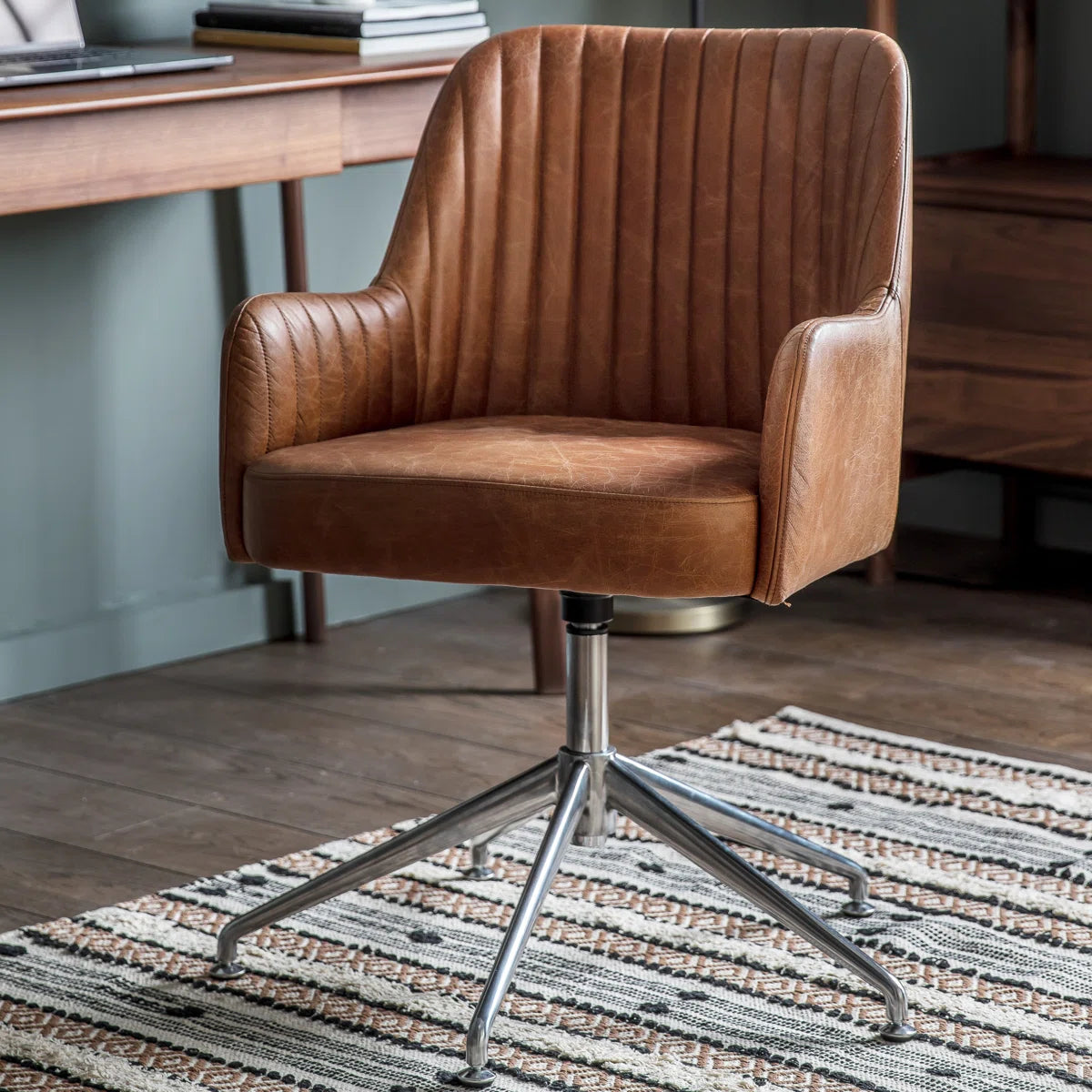 Leather Office Chair - Brown